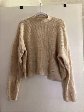 Wool mock neck sweater